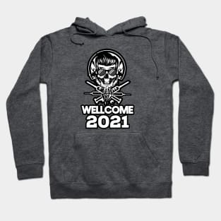 New Year skull Hoodie